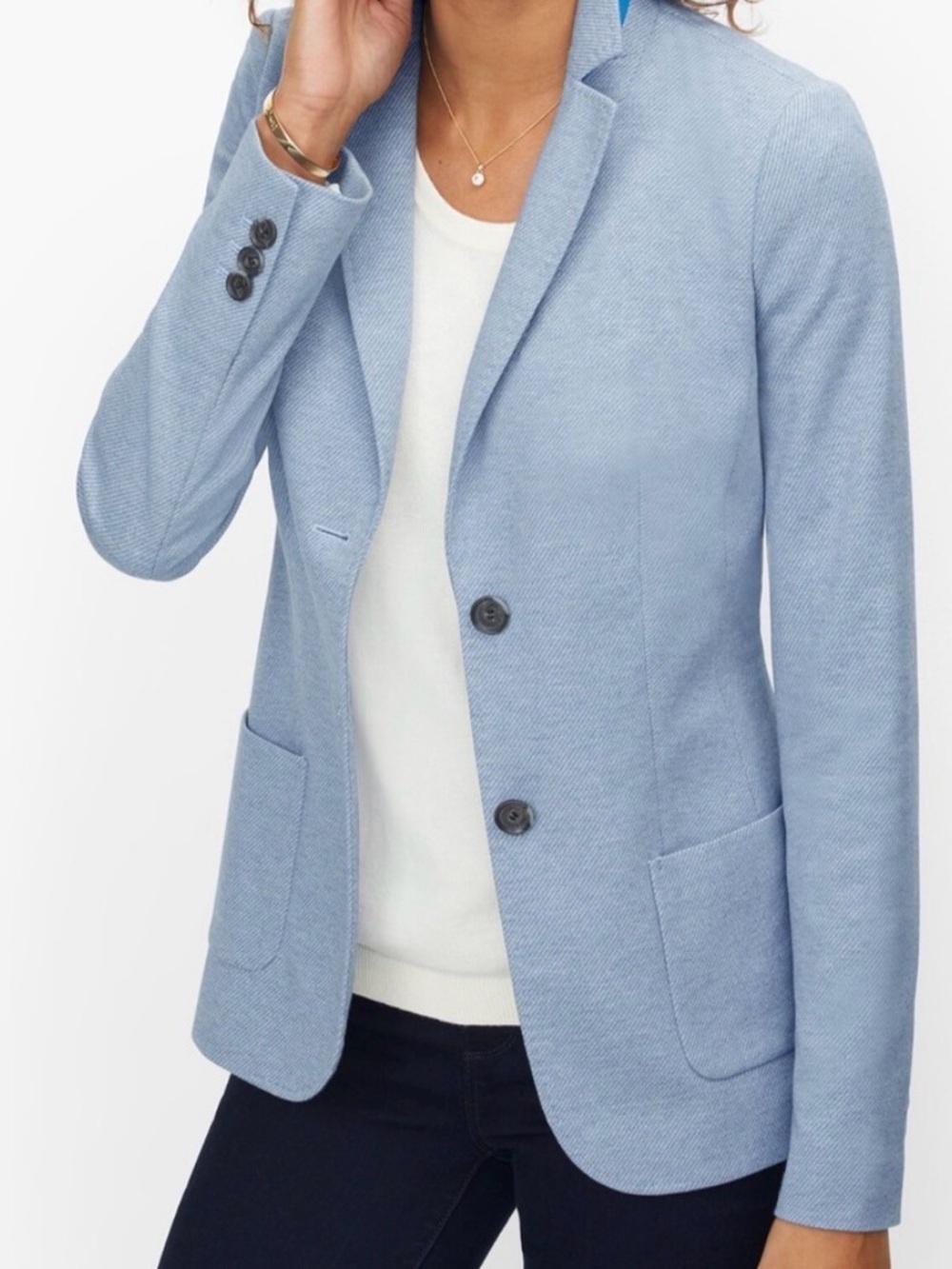 Talbots Light Blue Aberdeen Women's Tailored Blazer